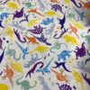 100% Cotton Poplin Dinosaur Print Fabric — Soft, Breathable & Kids-Friendly