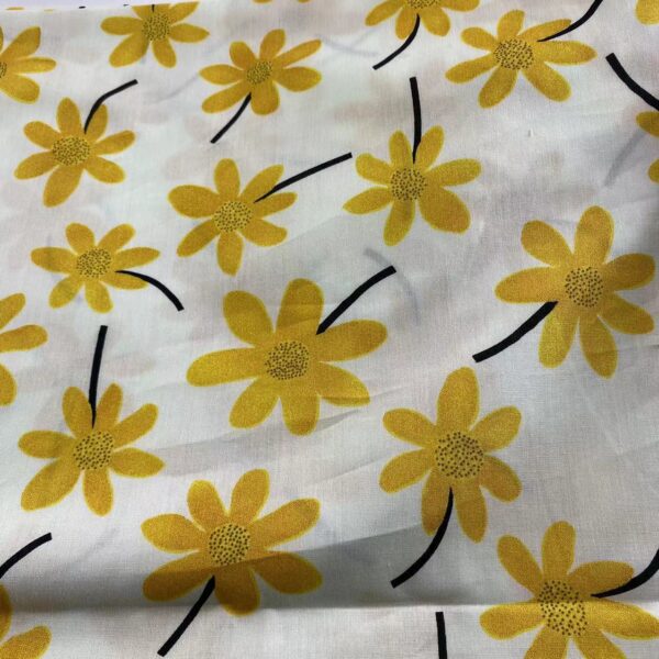 100% Cotton Poplin Micro Floral Fabric — Lightweight, Breathable & Durable