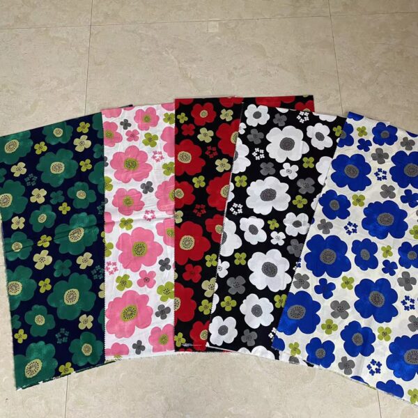 Lightweight Cotton Poplin Printed Fabric — Soft Reactive-Dyed Material for Apparel Production