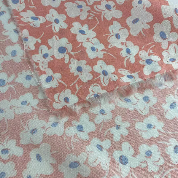 主图-02 100% Cotton Reactive Printed Japanese Small Floral Fabric — Soft, Lightweight & Colorfast