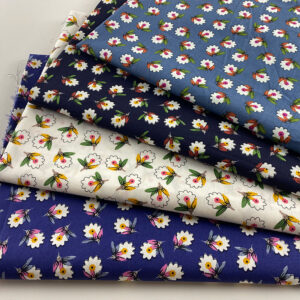 100% Cotton Small Floral Printed Fabric — Soft & Breathable for Apparel & Home Textiles