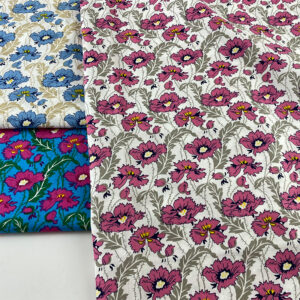 100% Cotton Woven Floral Fabric — Soft & Durable for Apparel & Accessories