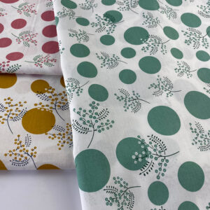 100% Cotton Polka Dot Floral Fabric — Lightweight & Breathable for Dresses & Kidswear