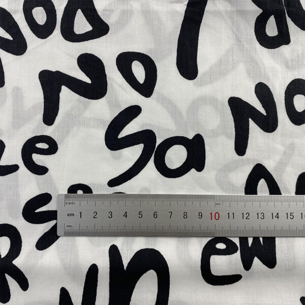 100% Cotton Alphabet Print Reactive Fabric — Soft & Breathable