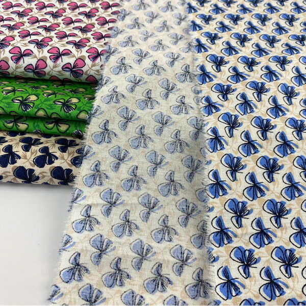 主图-02 100% Cotton Botanical Floral Printed Fabric — Soft, Breathable & Colorfast