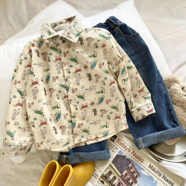 100% Cotton Digital Printed Cartoon Animal Fabric — Soft & Kid-Friendly Comfort