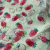 Cotton Strawberry Print Fabric for Dresses – 100% Cotton Poplin with Reactive Printing