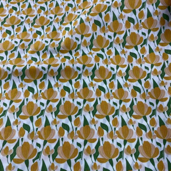 主图-02 40s Cotton Poplin Floral Print Fabric – 100% Cotton Reactive Print for Spring & Summer Fashion and Home Textiles
