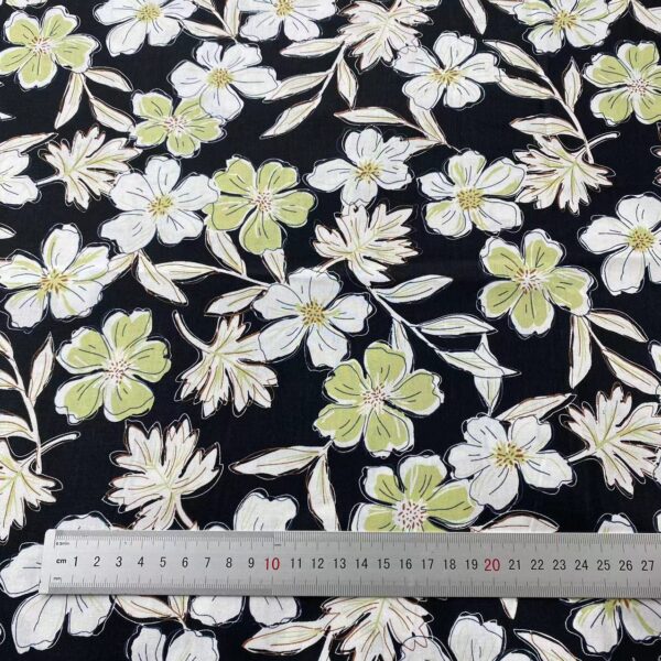 Korean Pastoral Cotton Poplin Printed Fabric – 40s Reactive Dyed Floral Cloth for Dresses & Loungewear
