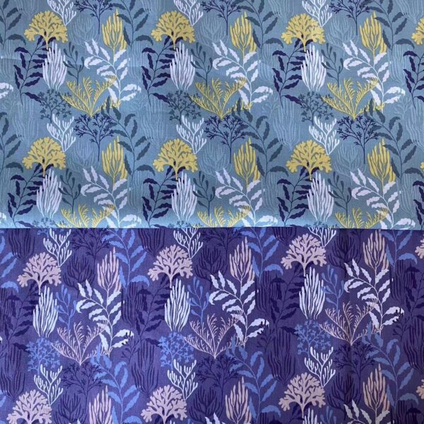 主图-02 Cotton Poplin Beach Leaf Print Fabric – Kidswear & Women’s Dresses