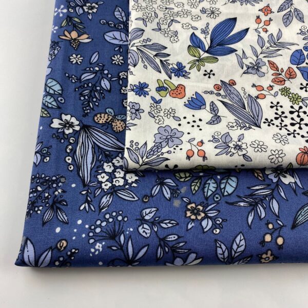 主图-02 Floral Cotton Poplin Fabric – 40s Reactive Print for Summer Dresses & DIY Projects