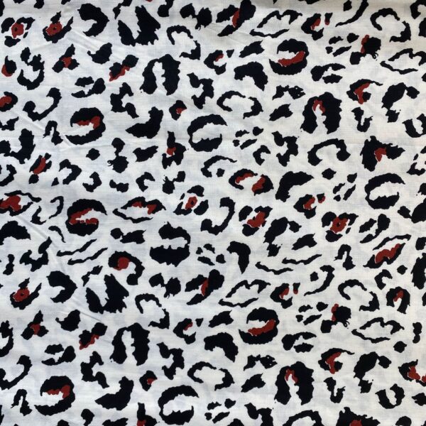 Leopard Print Cotton Fabric – 40s Reactive Printed Cloth for DIY & Fashion Sewing