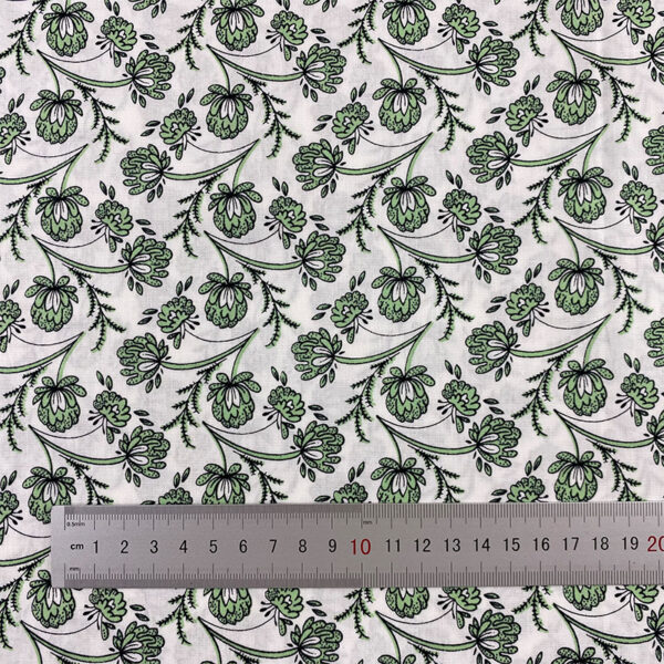 Pastoral Style Cotton Poplin Fabric – Fresh Floral Print for Summer Dresses