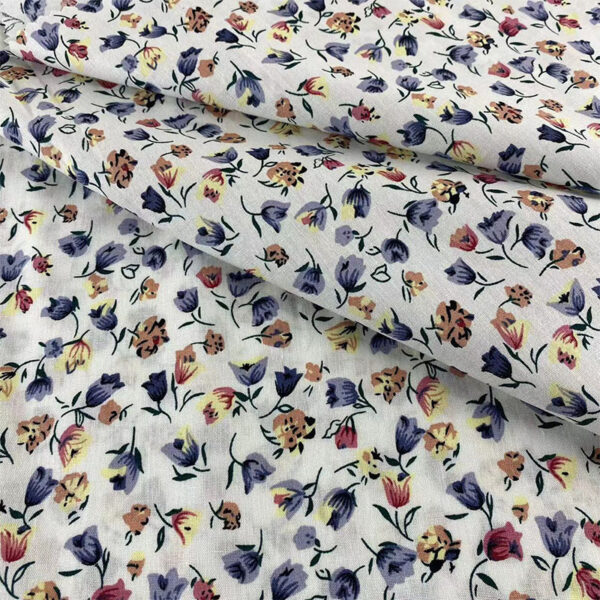 Japanese-Korean Style Floral Cotton Fabric – 100% Cotton for Kidswear & Dresses