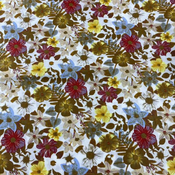 主图-03 100% Cotton Printed Poplin Fabric — Countryside Floral Dress Material