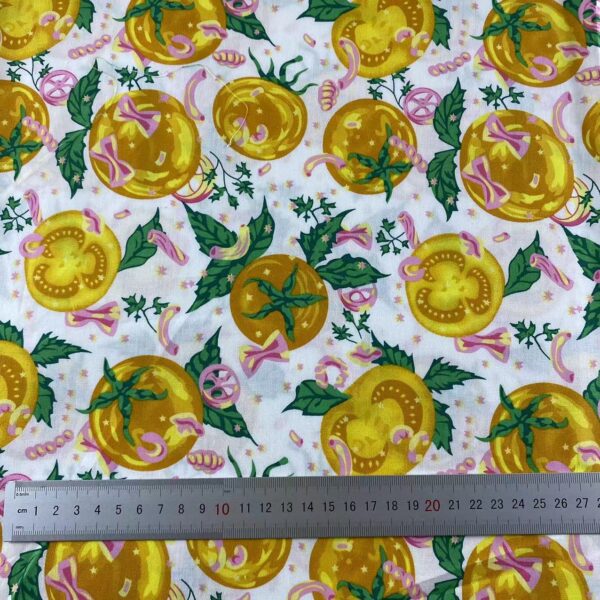 100% Cotton Printed Poplin Fabric — Tomato Garden Design