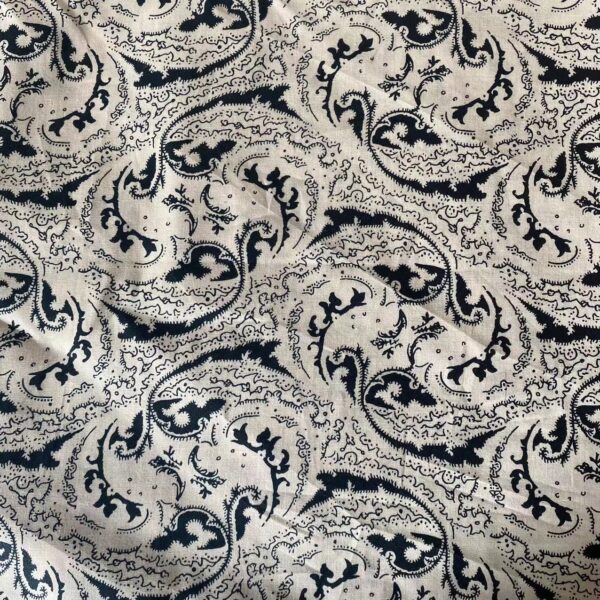 主图-03 100% Cotton Printed Poplin Fabric — Floral Geometric Pattern