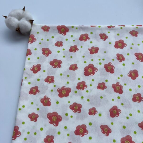 Cotton Poplin Floral Print Fabric — Country Style Spring Summer Dress Material