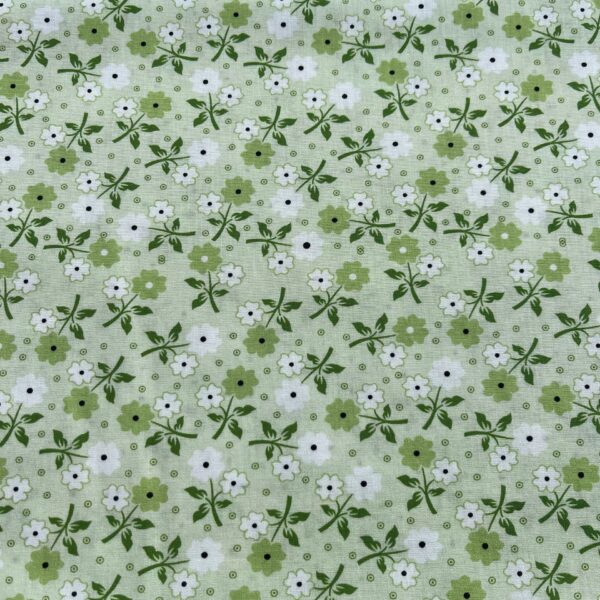 Cotton Poplin Floral Print Fabric — Country Small Flower Dress Material