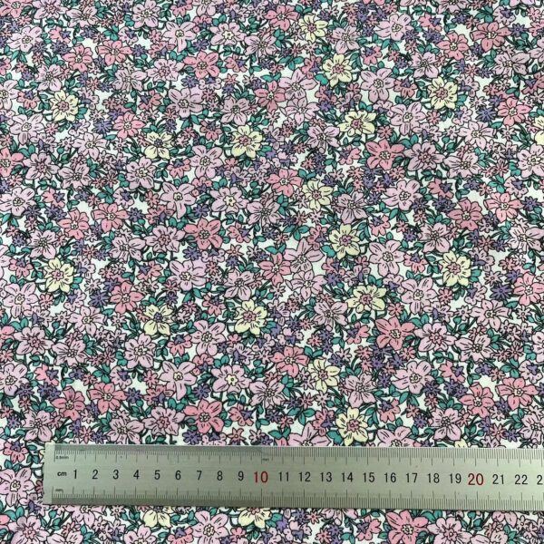 Pastoral Floral Cotton Poplin Fabric — DIY Shirt & Craft Material