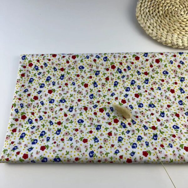 主图-03 Pastoral Floral Cotton Poplin Fabric — Soft Countryside Dress Material