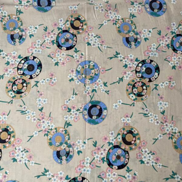 主图-03 Chinese Style Cotton Poplin Fabric — Traditional Floral Printed Dress Material