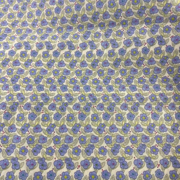 Soft Cotton Poplin Fabric for Summer Dresses — Korean Small Floral Print