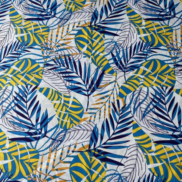 Hawaiian Cotton Poplin Fabric for Shirts and Shorts — Summer Beach Print