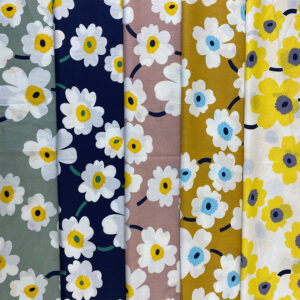 Reactive Printed Polyester Poplin Fabric for Shirts and Dresses