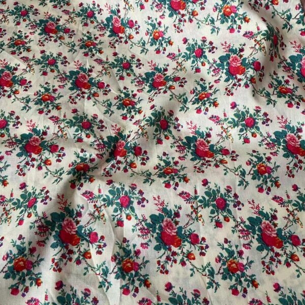Small Floral Cotton Poplin Fabric for Dresses & Kidswear