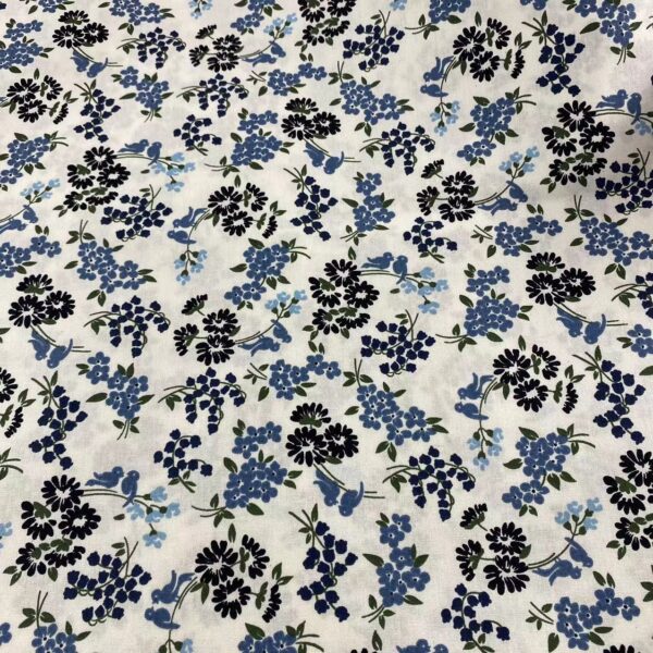 100% Cotton Poplin Small Floral Printed Fabric