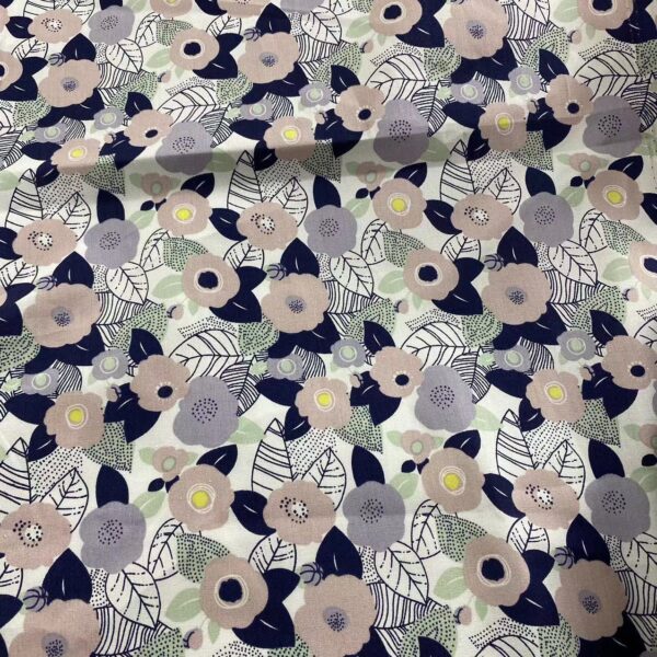主图-03 100% Cotton Poplin Small Floral Printed Fabric