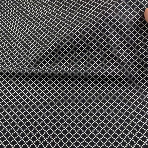 100% Cotton Poplin Geometric Plaid Fabric — Soft, Durable & Versatile
