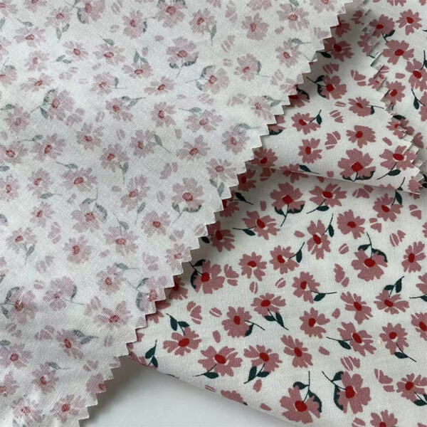 100% Cotton Fashion Floral Printed Poplin — Soft Lightweight Fabric for Dresses & Sets