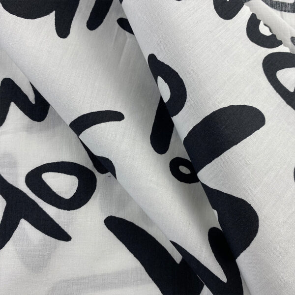 100% Cotton Alphabet Print Reactive Fabric — Soft & Breathable