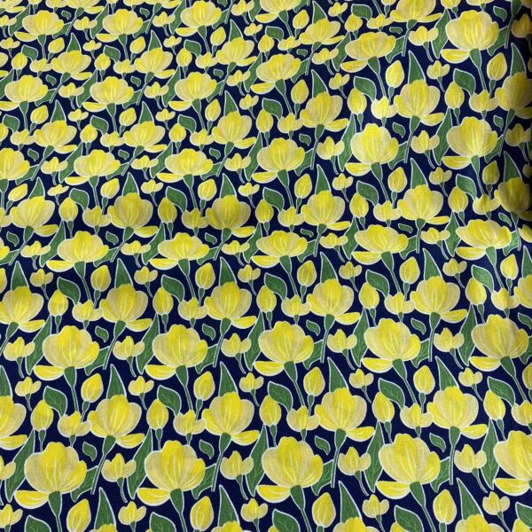 主图-03 40s Cotton Poplin Floral Print Fabric – 100% Cotton Reactive Print for Spring & Summer Fashion and Home Textiles