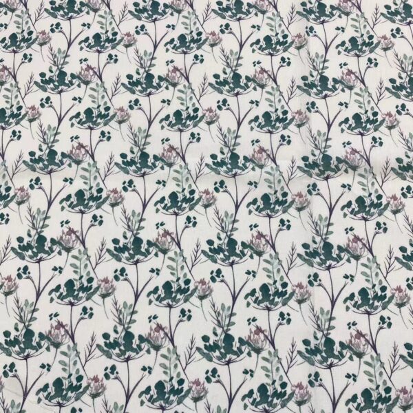Country Garden Cotton Poplin Printed Fabric – 40s Reactive Dyed Small Floral Cloth for Dresses & Loungewear