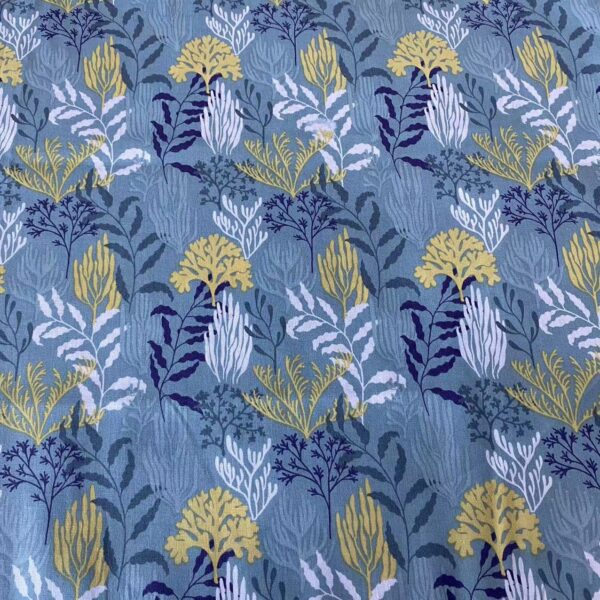 主图-03 Cotton Poplin Beach Leaf Print Fabric – Kidswear & Women’s Dresses