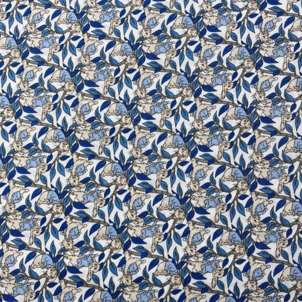 Cotton Cartoon Rabbit Print Fabric – 40s Soft Reactive Print for Kidswear & Pajamas