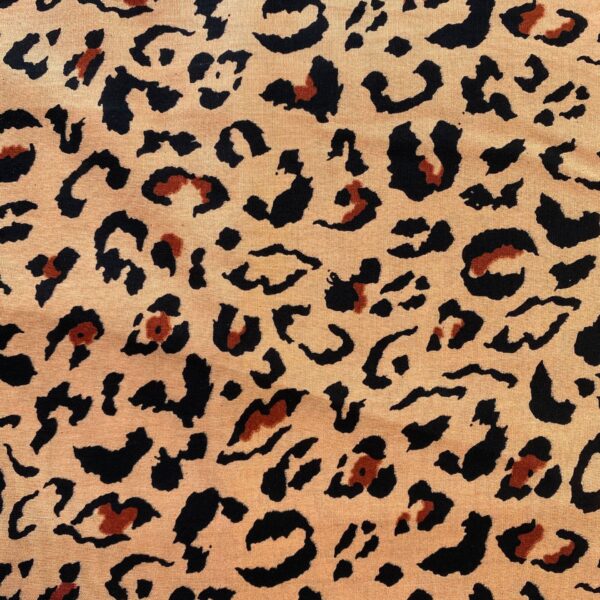 Leopard Print Cotton Fabric – 40s Reactive Printed Cloth for DIY & Fashion Sewing