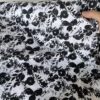 Black and White Floral Cotton Poplin Fabric – 100% Cotton Reactive Print
