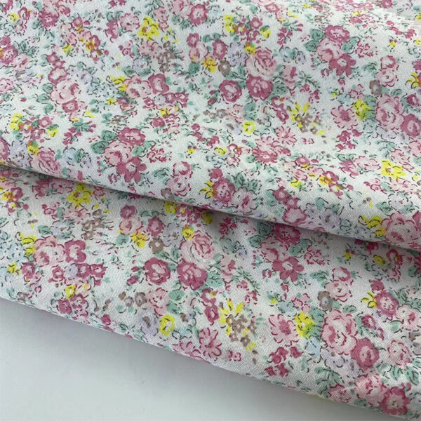 Japanese Style Small Floral Printed Poplin – 100% Cotton Fabric for Shirts & Dresses
