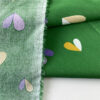 Heart Pattern Geometric Printed Cotton Fabric – 100% Cotton Woven Fabric for Dresses & Tops