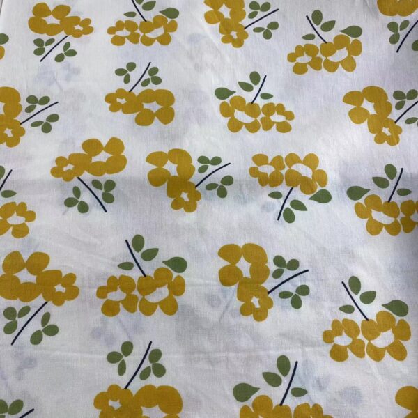 100% Cotton Printed Poplin Fabric — Small Floral Design