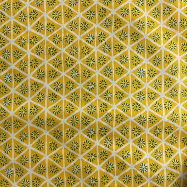 100% Cotton Printed Poplin Fabric — Geometric Pattern