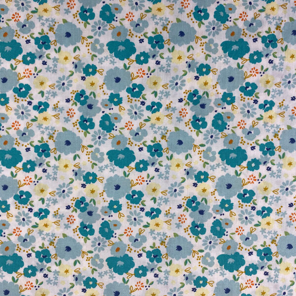 100% Cotton Daisy Printed Fabric — Fresh Floral Poplin for Dresses & Shirts