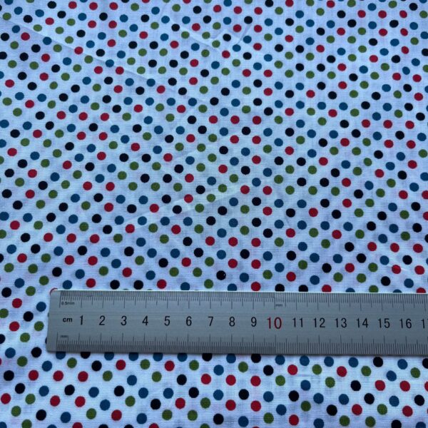 Small Polka Dot Cotton Poplin Fabric — Classic Printed Material for Shirts & Crafts