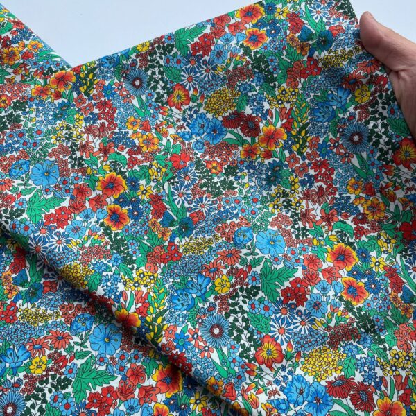 Cotton Poplin Small Floral Print Fabric — Country Style Dress Material