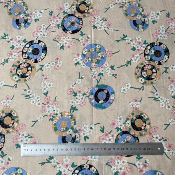 主图-04 Chinese Style Cotton Poplin Fabric — Traditional Floral Printed Dress Material