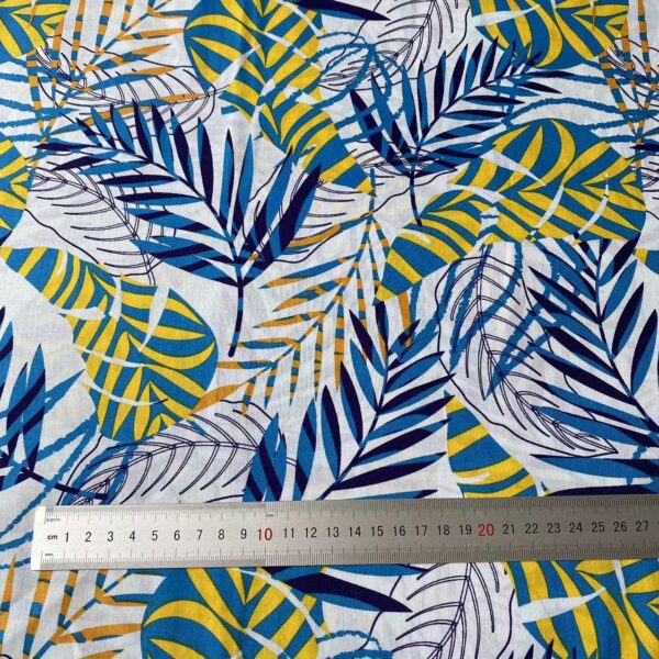 Hawaiian Cotton Poplin Fabric for Shirts and Shorts — Summer Beach Print